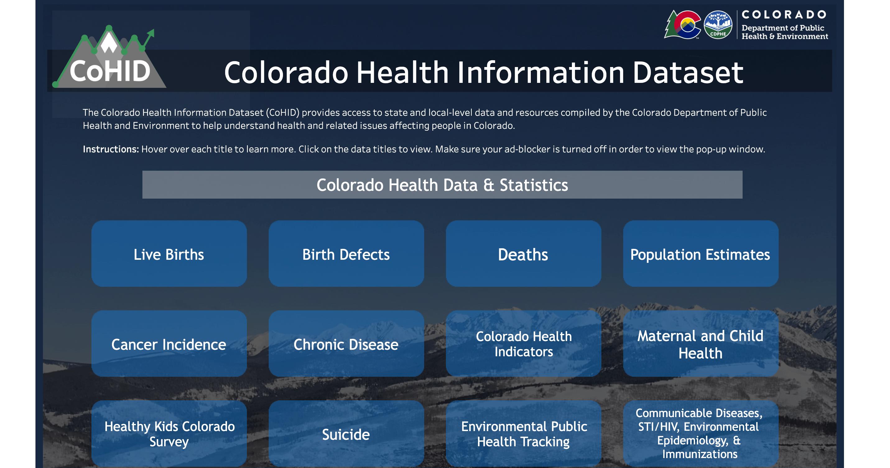 Colorado <b>Health</b> Information Dataset (CoHID) - Community Commons