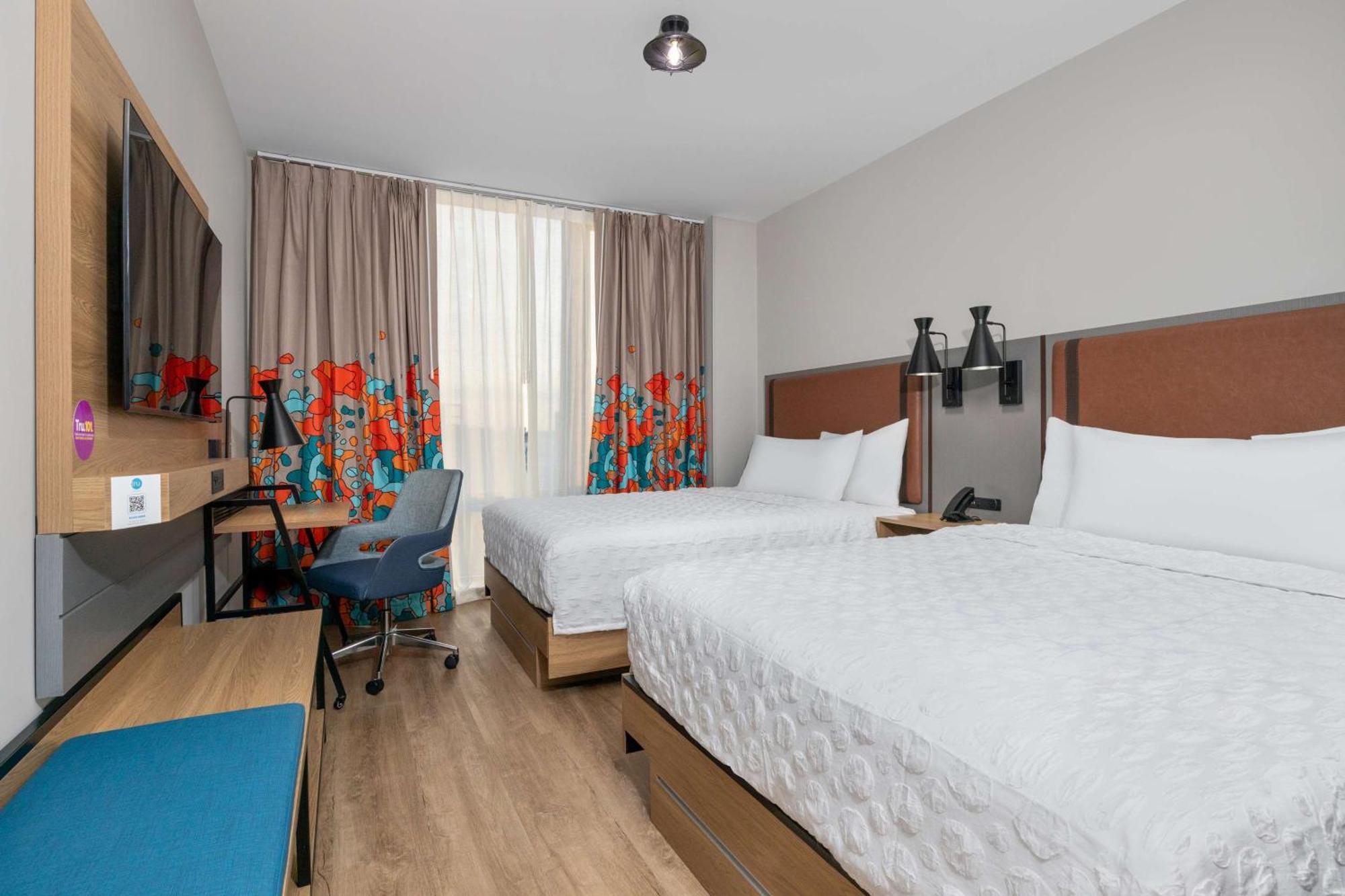 Queen Room with Two Queen Beds and Walk-In Shower