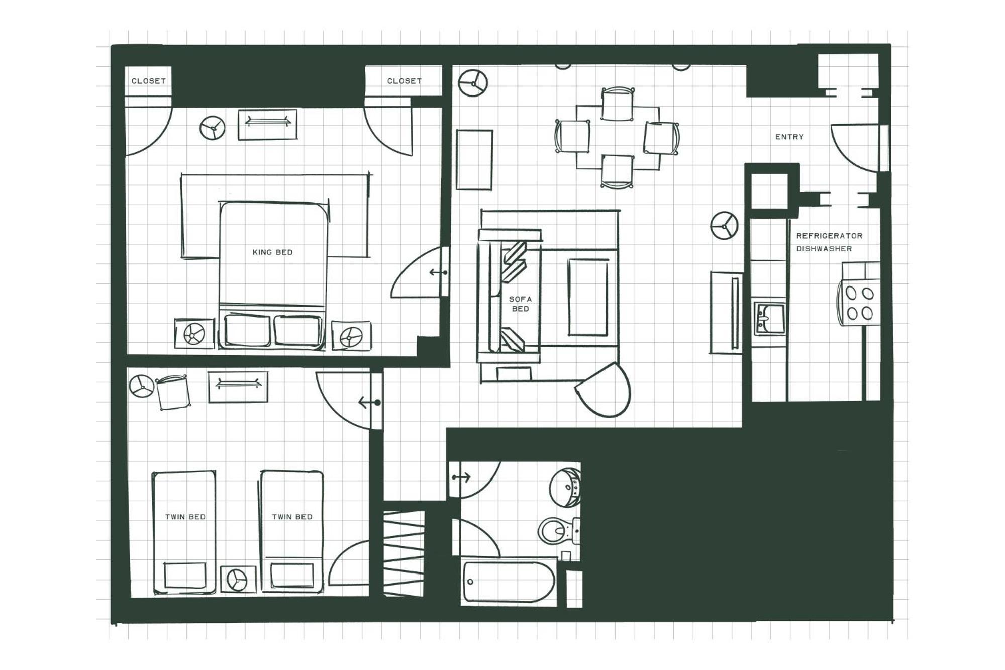 Apartamento Familiar de 2 dormitorios