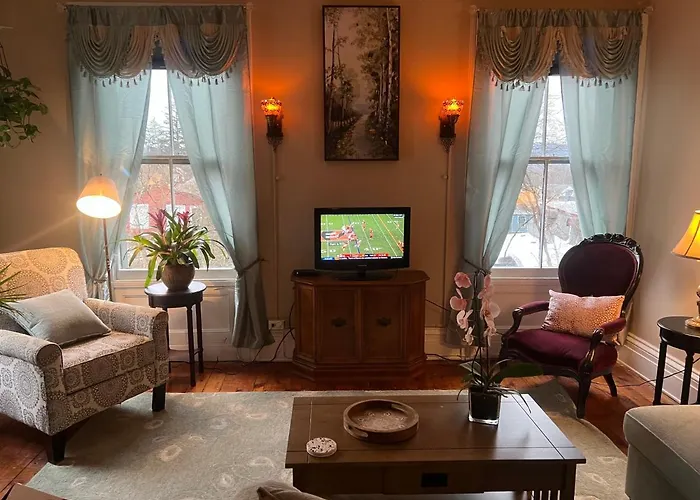 Pet friendly 1 Bedroom Private Victorian Apt In Convenient City Location On Half Acre Sleeps 4 Poughkeepsie